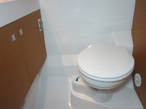 Marine Toilet with Electric Freshwater Flush - After