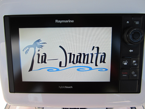 2011 Hunter 36e Sailboat with Custom Vessel Logo on Raymarine eS98 MFD