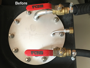 Fuel Feed and Return Port for Sailboat Fuel Tank - Before Modifications